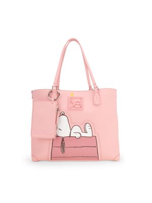 Bolsa Tote Grande con Monedero Peanuts x Oe color Rosa