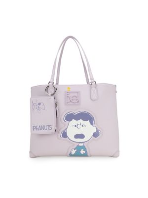 Bolsa Tote Grande con Monedero Peanuts x Oe color Lila