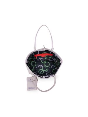 Bolsa Tote Grande con Monedero Peanuts x Oe color Lila