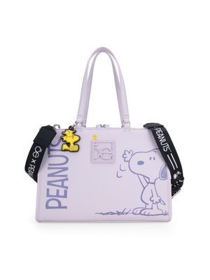 Bolsa Satchel Grande Peanuts x Oe color Lila