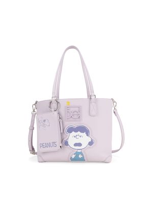 Bolsa Tote Mediana con Monedero Peanuts x Oe color Lila