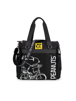 Pañalera Tote Nylon Peanuts x Oe color Negro
