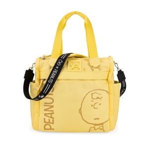 Pañalera Tote Nylon Peanuts x Oe color Amarillo