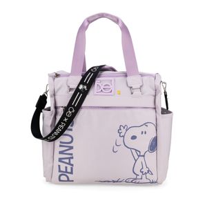 Pañalera Tote Nylon Peanuts x Oe color Lila