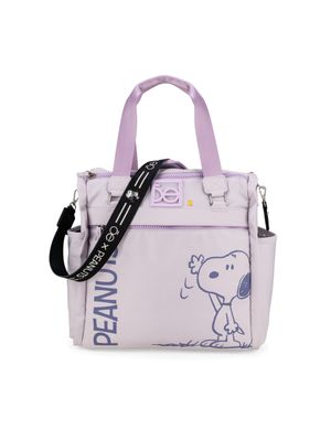 Pañalera Tote Nylon Peanuts x Oe color Lila