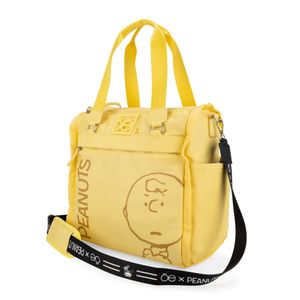 Pañalera Tote Nylon Peanuts x Oe color Amarillo