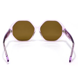 Lente Solar Forma Hexagonal con Armazón de Acetato Color Lila
