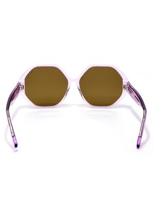 Lente Solar Forma Hexagonal con Armazón de Acetato Color Lila