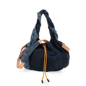Bolsa Drawstring Denim Reciclado Diseño Único Multicolor
