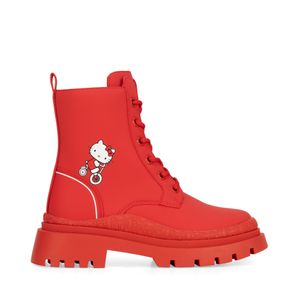 Botín Suela Chunky Oe x Hello Kitty color Rojo