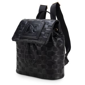 Mochila Grande Bordado Monograma Color Negro