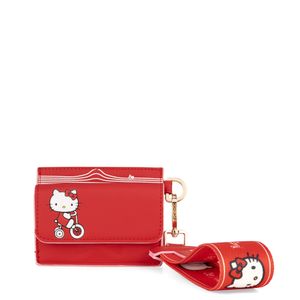 Tarjetero Chico Oe x Hello Kitty Con Maneral color Rojo