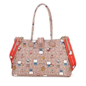 Bolsa Satchel Grande Oe x Hello Kitty Multicolor