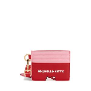 Tarjetero Chico Oe x Hello Kitty Con Maneral color Rojo