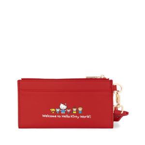 Cartera Flap Grande Oe x Hello Kitty Con Maneral color Rojo