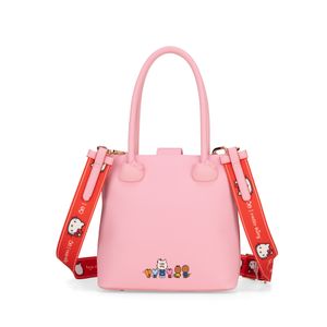 Bolsa Satchel Mediana Oe x Hello Kitty color Rosa
