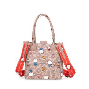 Bolsa Satchel Mediana Oe x Hello Kitty Multicolor