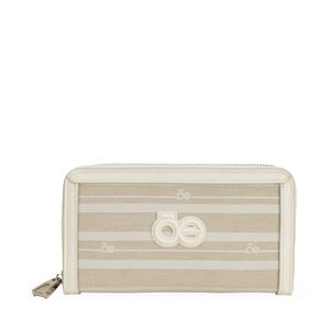 Cartera Grande Cierre Sencillo Color Blanco