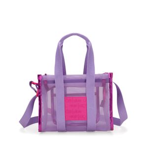 Bolsa Tote Mediana Con Rubber De Monograma Color Lila