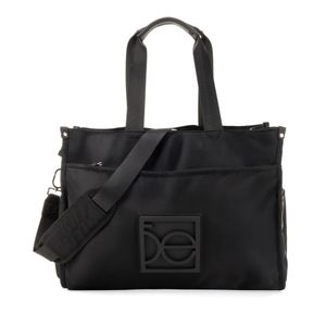 Pañalera Tote Nylon Con Accesorios Color Negro