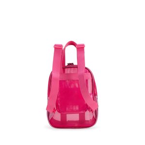 Mochila Chica Con Rubber De Monograma Color Magenta