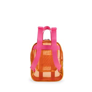 Mochila Chica Con Rubber De Monograma Color Naranja