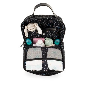 Pañalera Mochila Con Accesorios Colos Negro