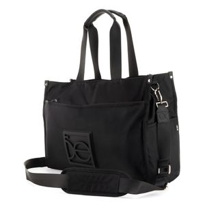 Pañalera Tote Nylon Con Accesorios Color Negro