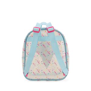 Mochila Mediana De Mica Transparente Color Blanco