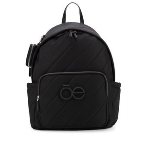 Mochila Maxi Bordada Con Monedero Color Negro