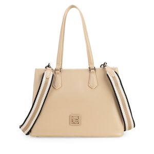 Bolso Satchel Grande Clásico Color Beige