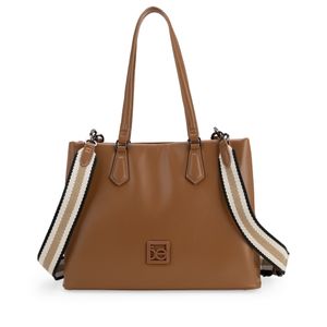 Bolso Satchel Grande Clásico Color Camel