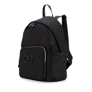 Mochila Maxi Bordada Con Monedero Color Negro