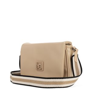 Bolsa Crossbody Chica Clásica Color Beige
