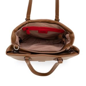 Bolso Satchel Grande Clásico Color Camel