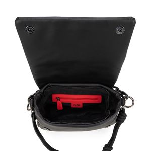 Bolsa Crossbody Chica Con Cadena Acrílica Color Negro