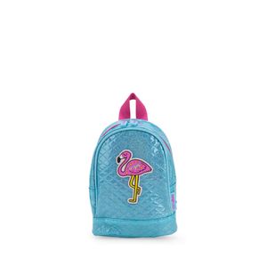 Mochila Chica Para Niña Flamingo Color Azul