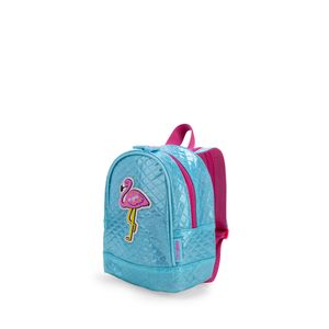 Mochila Chica Para Niña Flamingo Color Azul