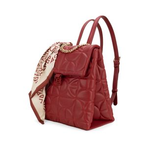 Mochila Mediana Con Mascada Color Rojo