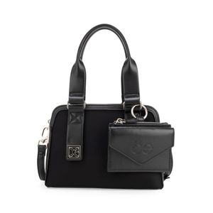 Bolsa Satchel Chica Con Monedero Color Negro