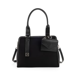 Bolsa Satchel Grande Con Monedero Color Negro