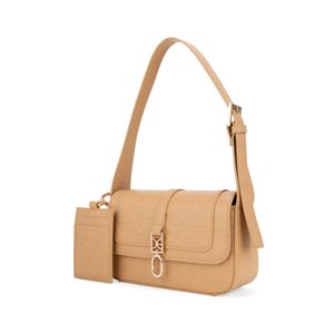 Bolsa Lady Bag Miniatura Con Tarjetero Color Camel