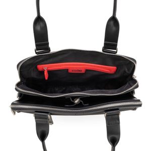 Bolsa Satchel Grande Con Monedero Color Negro