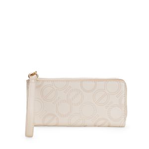 Cartera Grande Cierre Sencillo Color Beige