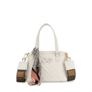 Bolsa Croosbody Chica Con Mascada Color Blanco