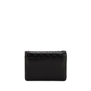 Cartera Flap Chica Tejido Color Negro