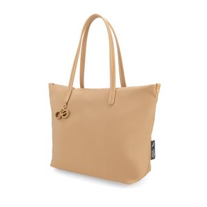 Bolsa Tote Maxi Con Charm Color Nude