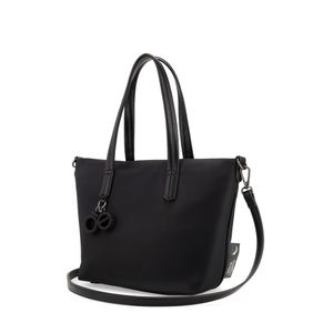 Bolsa Tote Mediano Con Charm Color Negro