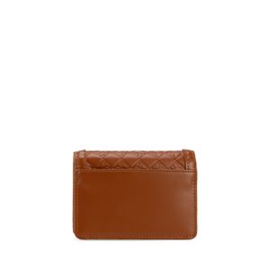 Cartera Flap Chica Tejido Color Café