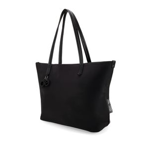 Bolsa Tote Maxi Con Charm Color Negro